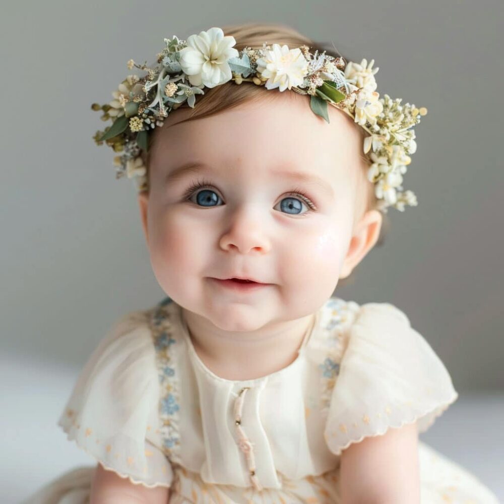 5 Braut-Tiaras Mit Perlen & Blumen - Handgefertigte Haarspangen Für Hochzeit, Weiß